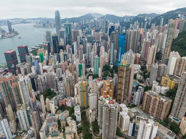 Sheung Wan Hong Kong February 2022 Aerial View Hong Kong — Stock Photo, Image