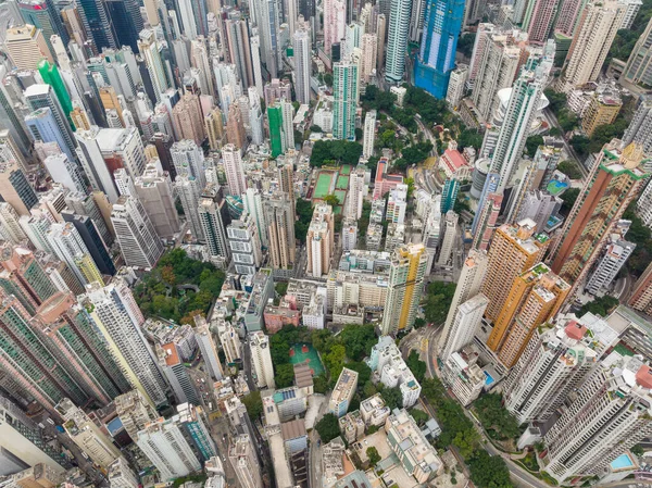 Sheung Wan Hong Kong February 2022 Aerial View Hong Kong — стокове фото