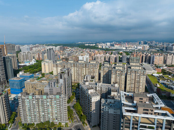 Lin Kou, Taiwan - 12 July 2022: Top view of Lin Kou residential district