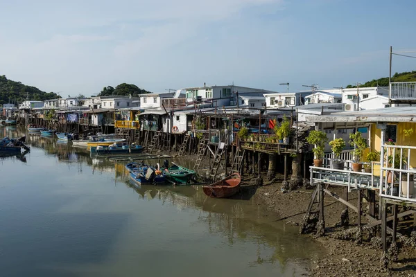 Hong Kong September 2021 Hong Kong Fishing Village Tai — Zdjęcie stockowe