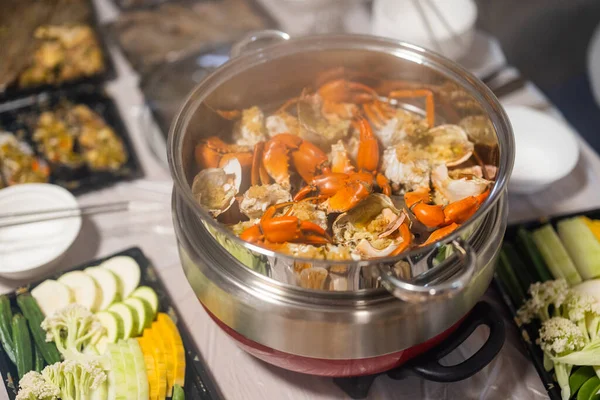 Steamed Seafood Pot Home — Φωτογραφία Αρχείου