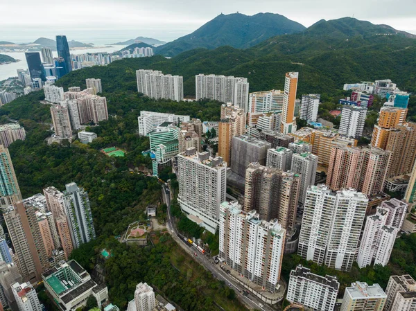 Hong Kong February 2022 Aerial View Hong Kong City —  Fotos de Stock