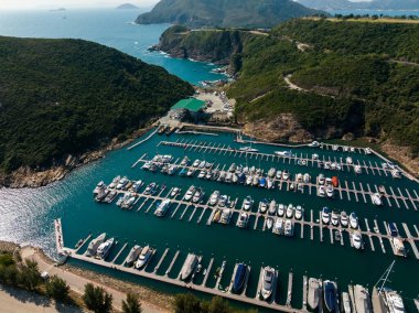 Top view of the yacht club