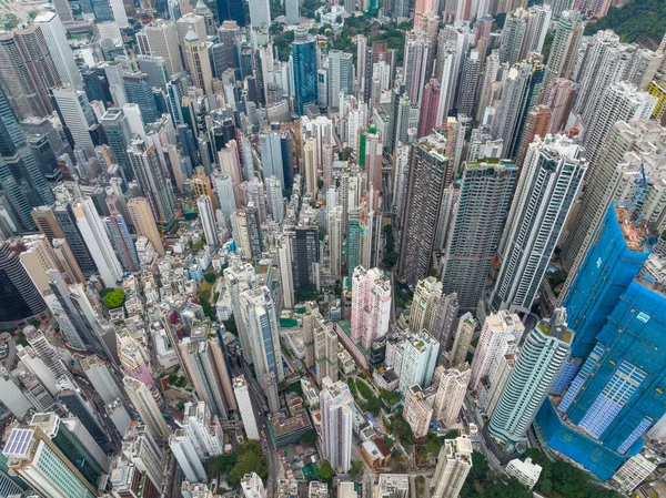 Sheung Wan Hong Kong February 2022 Aerial View Hong Kong — стокове фото