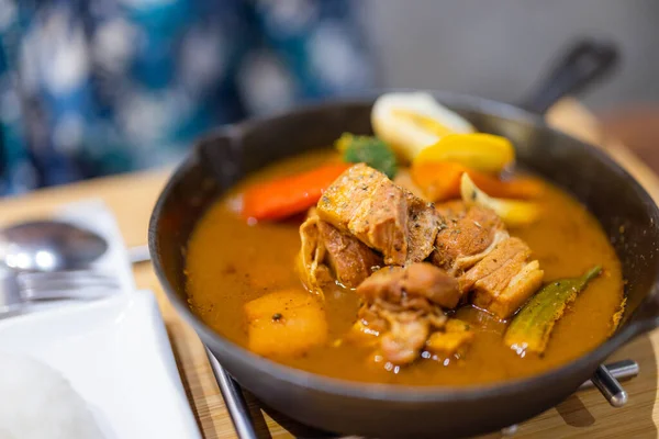 Pork Curry Bowl Soup Restaurant — Stock Photo, Image