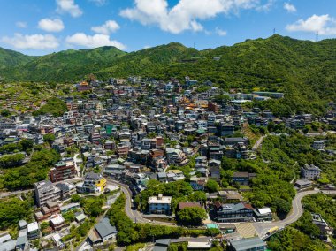 Aerial view of Jiufen in Taiwan