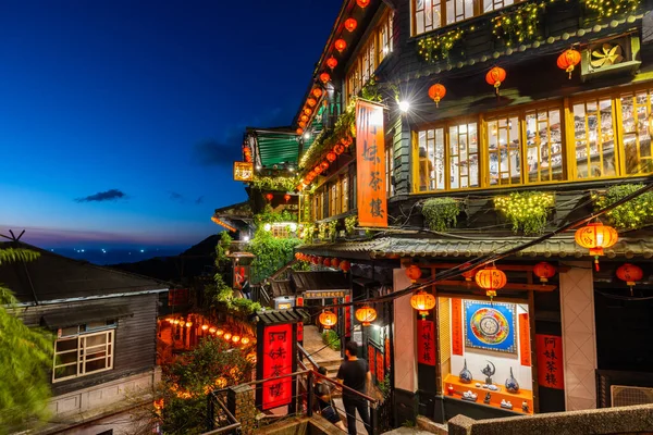 Jiufen Taiwan August 2022 Small Village Jiufen Taiwan Night — Stock fotografie