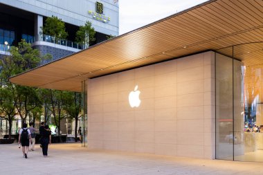 Taipei, Taiwan - 18 August 2022: Apple store in Taipei city