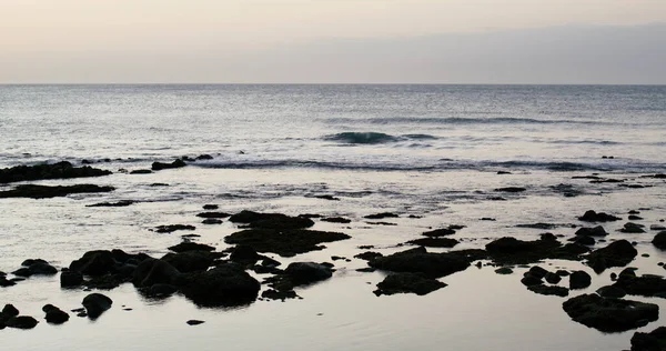 Sea Wave Splash Rock Evening — ストック写真