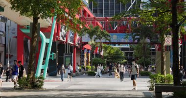 Taipei, Taiwan - 23 July 2022: Xinyi district in Taipei city