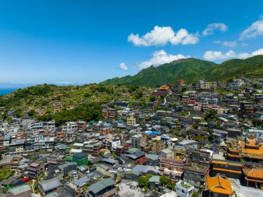 Aerial view of Jiufen in Taiwan