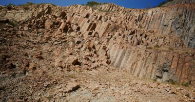 Hong Kong geographical park with natural hexagonal column
