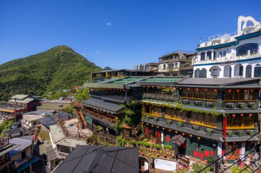 Jiufen, Taiwan - 07 August 2022: Small village in jiufen of  taiwan
