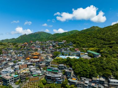 Aerial view of Jiufen in Taiwan