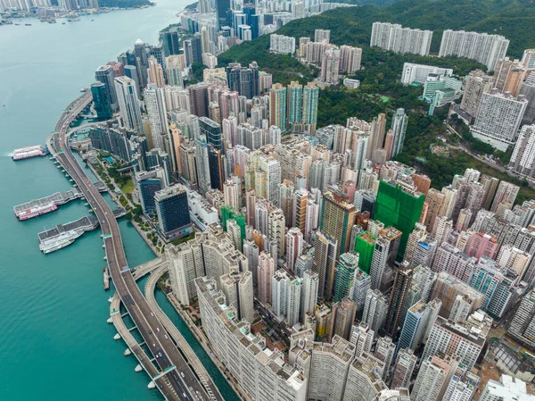 Hong Kong February 2022 Top View Hong Kong City — Foto Stock