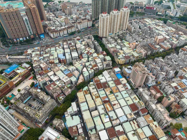 Shenzhen China February 2022 Top View Shenzhen Futian District — Zdjęcie stockowe