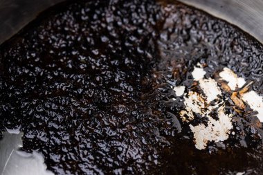 Kitchen utensil Burnt out metal pot