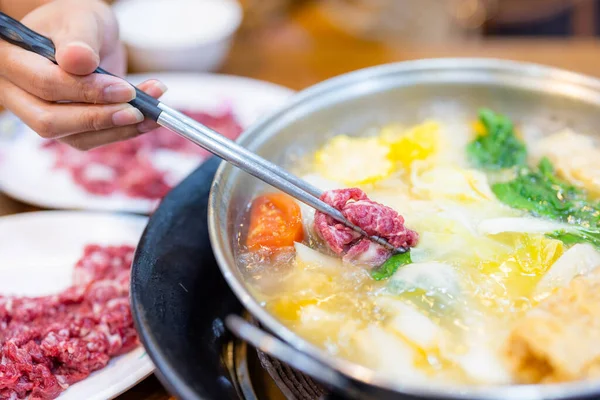 Chinese Hot Pot Vegetable Beef — 스톡 사진