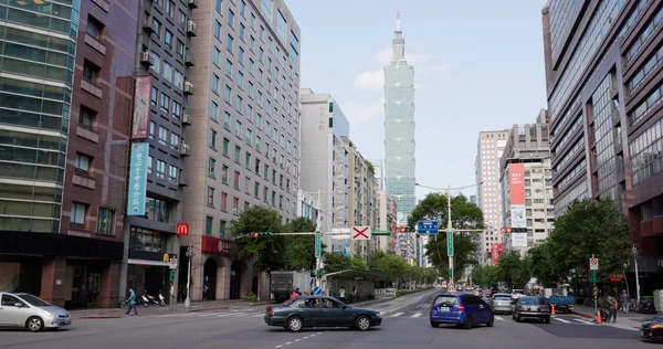 Taipei Taiwan April 2022 Taipei City Street — Stock Photo, Image