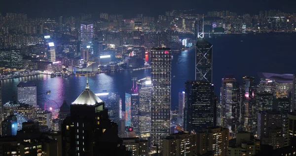 Hongkong Dezember 2021 Nacht Hongkong — Stockfoto
