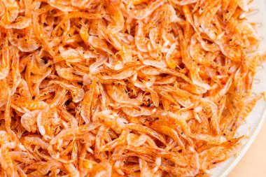 Geleneksel Çin mutfağında kurutulmuş karides.