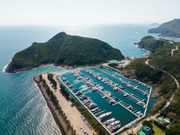 Top View Hong Kong Sai Kung Yacht Club — Stockfoto