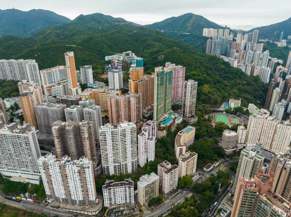 香港ノースポイント 2022年2月3日 香港市のトップビュー — ストック写真