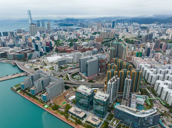 Hong Kong February 2022 Top View Kowloon Side — 图库照片