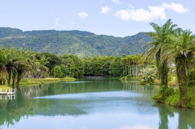 Beautiful lake and the sky in Hualien County of Taiwan
