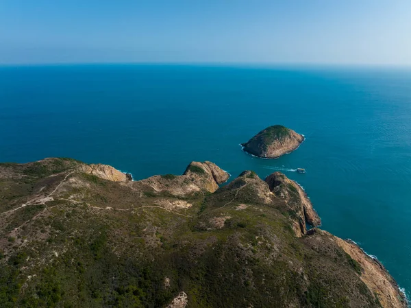 Felülről Lefelé Kilátás Hong Kong Sai Kung Természeti Táj — Stock Fotó