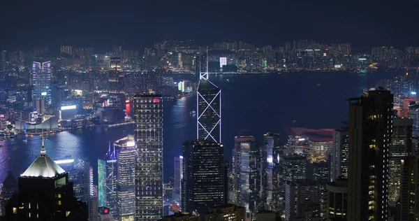 Hong Kong December 2021 Hong Kong City Night — Stock Photo, Image
