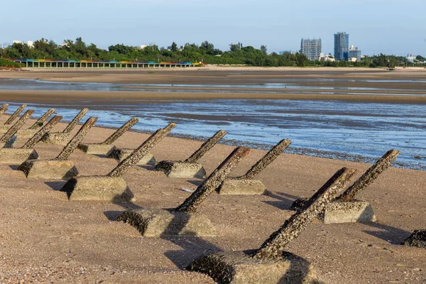 Antilanding Spikes Beach Kinmen Taiwan — Stock fotografie