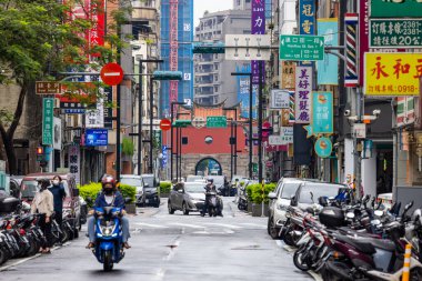 Taipei, Taiwan - 27 June 2022: Taipei city street with Beimen North gate