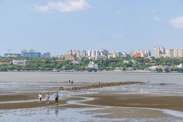 New Taipei Taiwan September 2022 Laagwater Van Tamshui Rivier Taiwan — Stockfoto