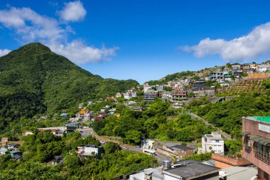 Tayvan 'daki Jiufen köyü.