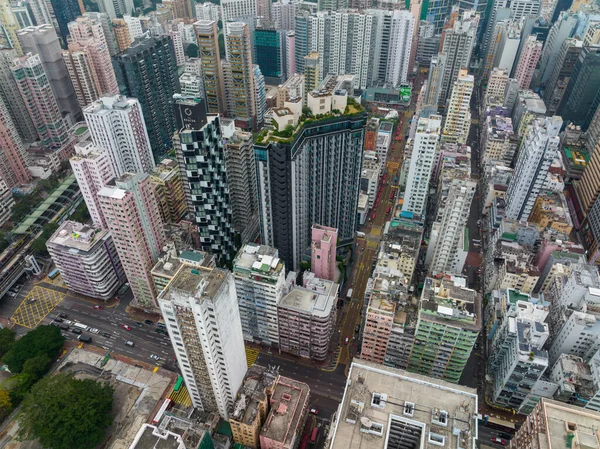 Mong Kok Hong Kong January 2022 Top View Hong Kong — Stockfoto