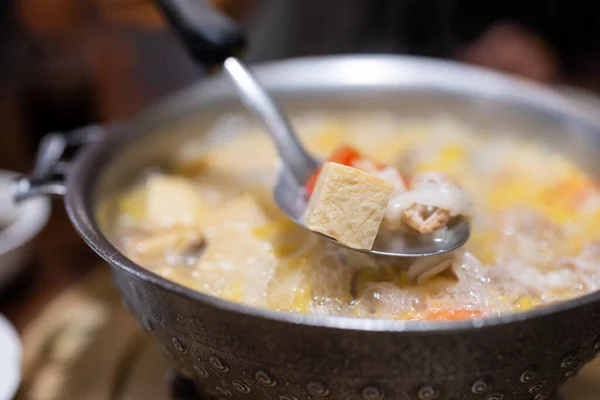 Warme Zuurkool Wit Vlees Pot Chinese Keuken — Stockfoto