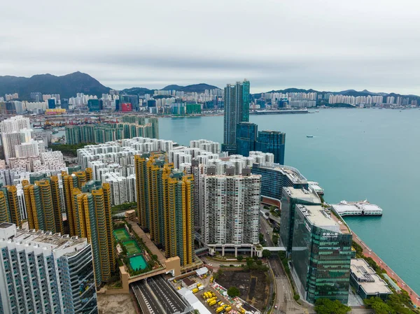 Hong Kong February 2022 Top View Kowloon Side — Foto de Stock