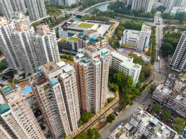 Taipo Hong Kong February 2022 Top View Hong Kong Residential — Stockfoto