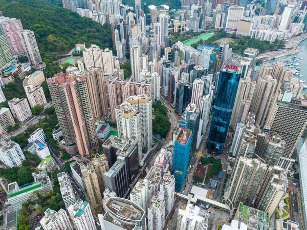 Hong Kong February 2022 Aerial View Hong Kong City —  Fotos de Stock