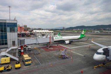 Taipei, Tayvan - 21 Haziran 2022: Taipei 'deki Songshan Havaalanı