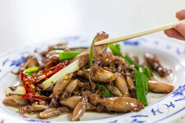 Penghu Seafood Fried Little Squid — Stockfoto
