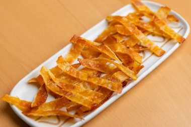Cooked dried fish fillet snack