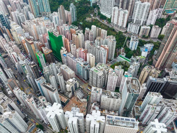 Hong Kong February 2022 Aerial View Hong Kong City — стокове фото