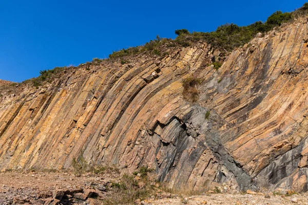 Hong Kong Sai Kung Natural Hexagonal Column — Fotografia de Stock