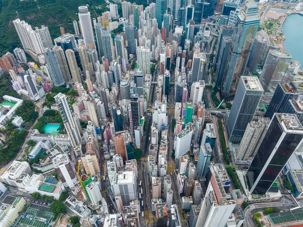 Hong Kong February 2022 Top View Hong Kong City — стокове фото
