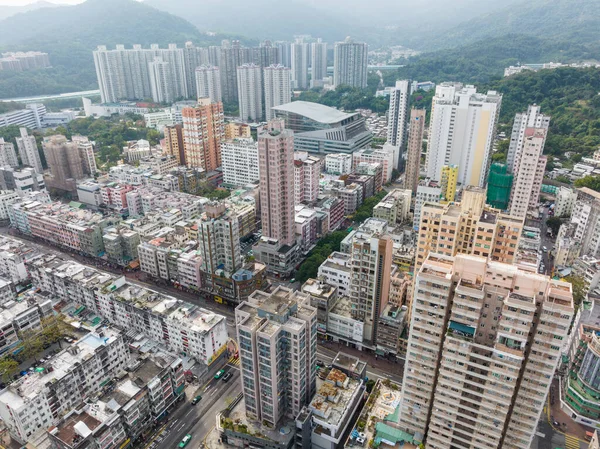 Taipo Hong Kong February 2022 Top View Hong Kong Residential — ストック写真