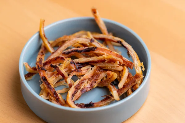 Dried Squid Snack Plate — Zdjęcie stockowe