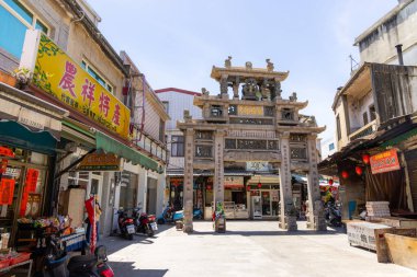 Kinmen, Tayvan - 28 Haziran 2022: Qiu Liang gong Mother in Taiwan akrabaları için Bekâret Kemeri