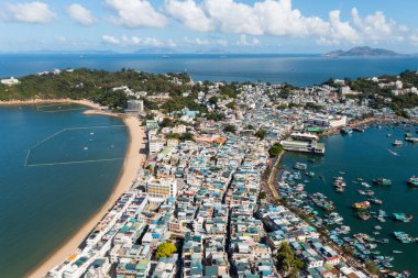 Hong Kong 'daki Cheung Chau adasının en iyi manzarası.